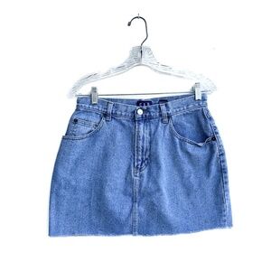 Vintage‎ 90's GAP Raw Hem Denim Mini Skirt - Size 10